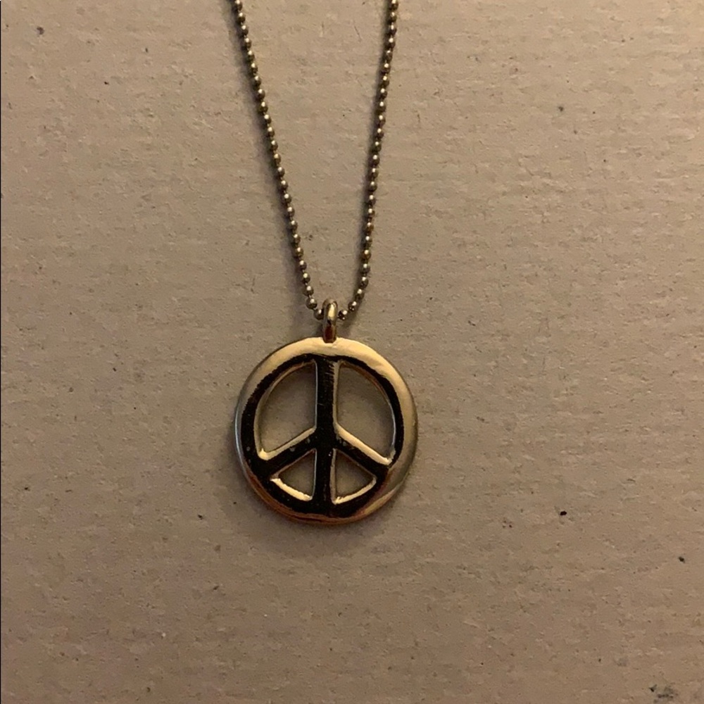 Peace sign necklace